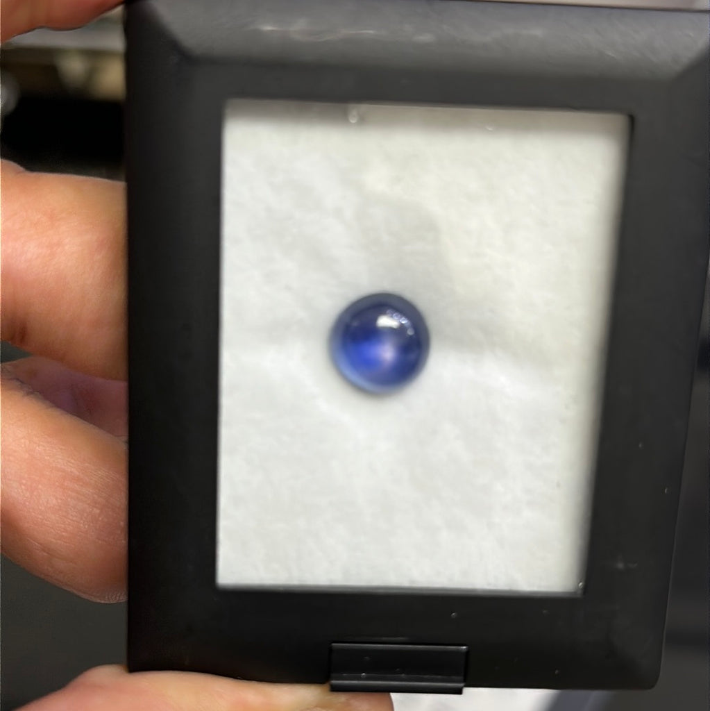 GIA Certified Double cabochon Natural Blue Sapphire