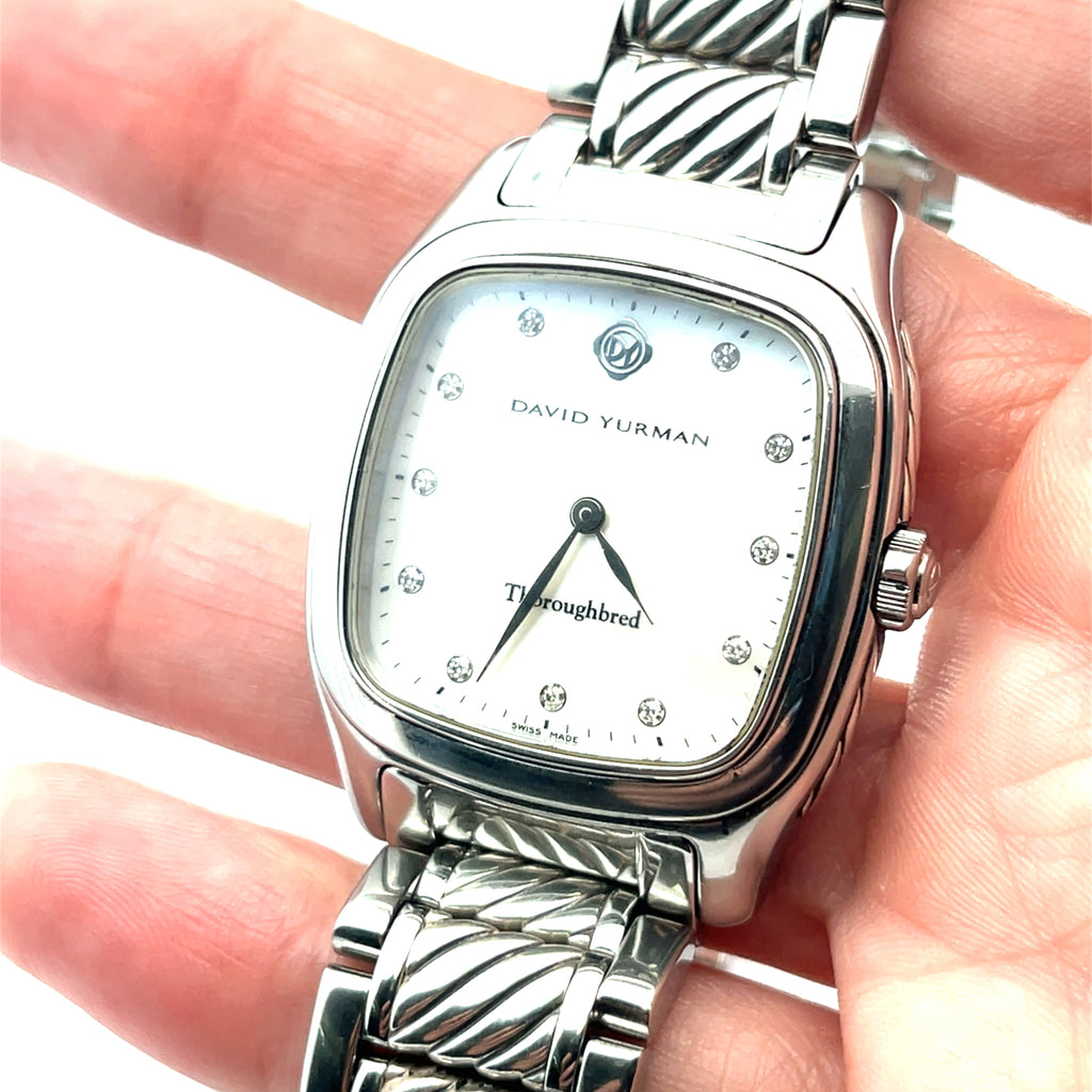 David Yurman Thoroughbred Unisex Watch in Sterling Silver/Stainless Steel