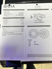 Platinum 3.05 J I1 Round Diamond /.45ct E VS1 Tapered Baguette Diamond (3) Stone Engagement Ring Certified By GIA# 5232651827
