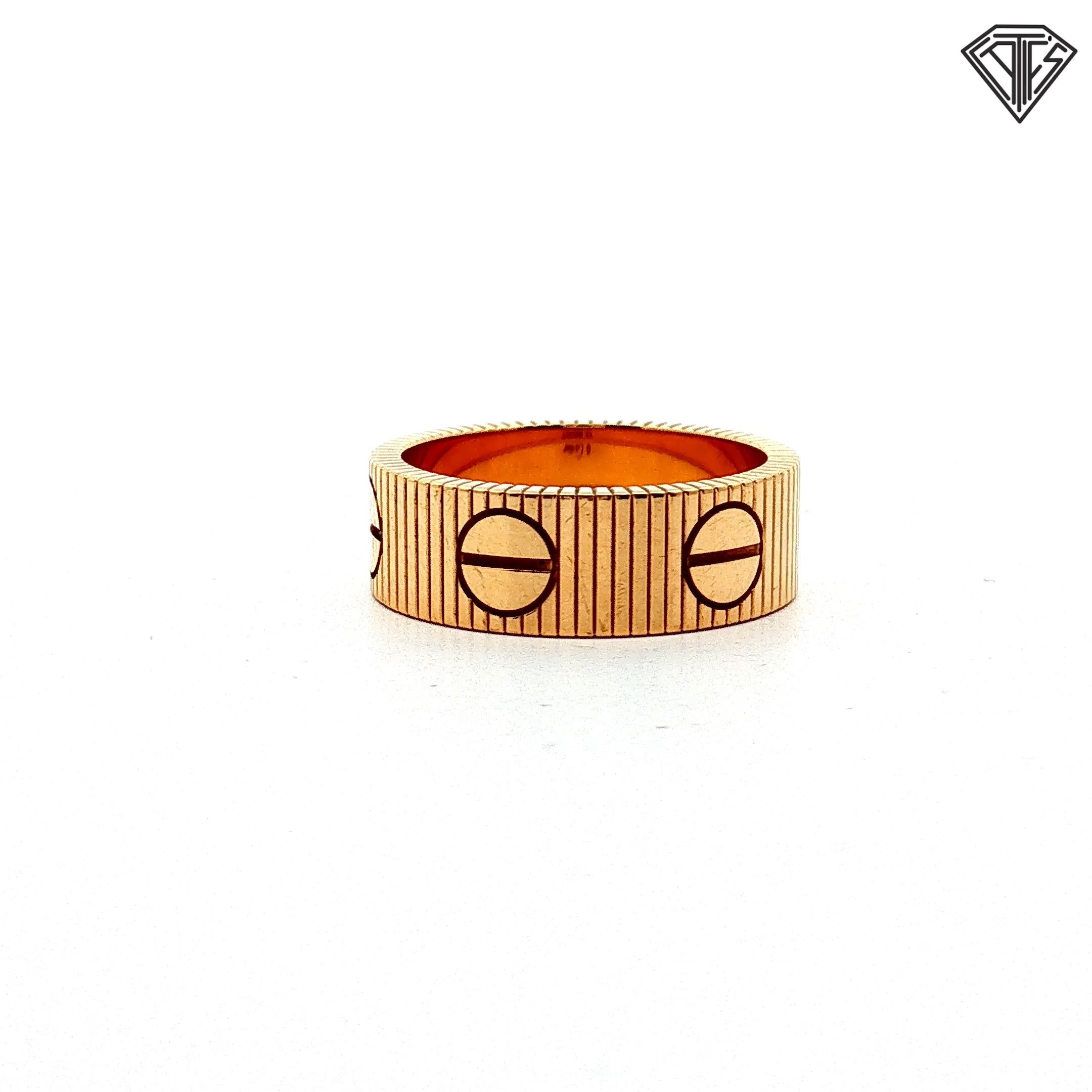 Pre-Loved Cartier "Love Unlimited " Ring 18k Yellow Gold 6.5mm Size 7 with Box/ Certificate