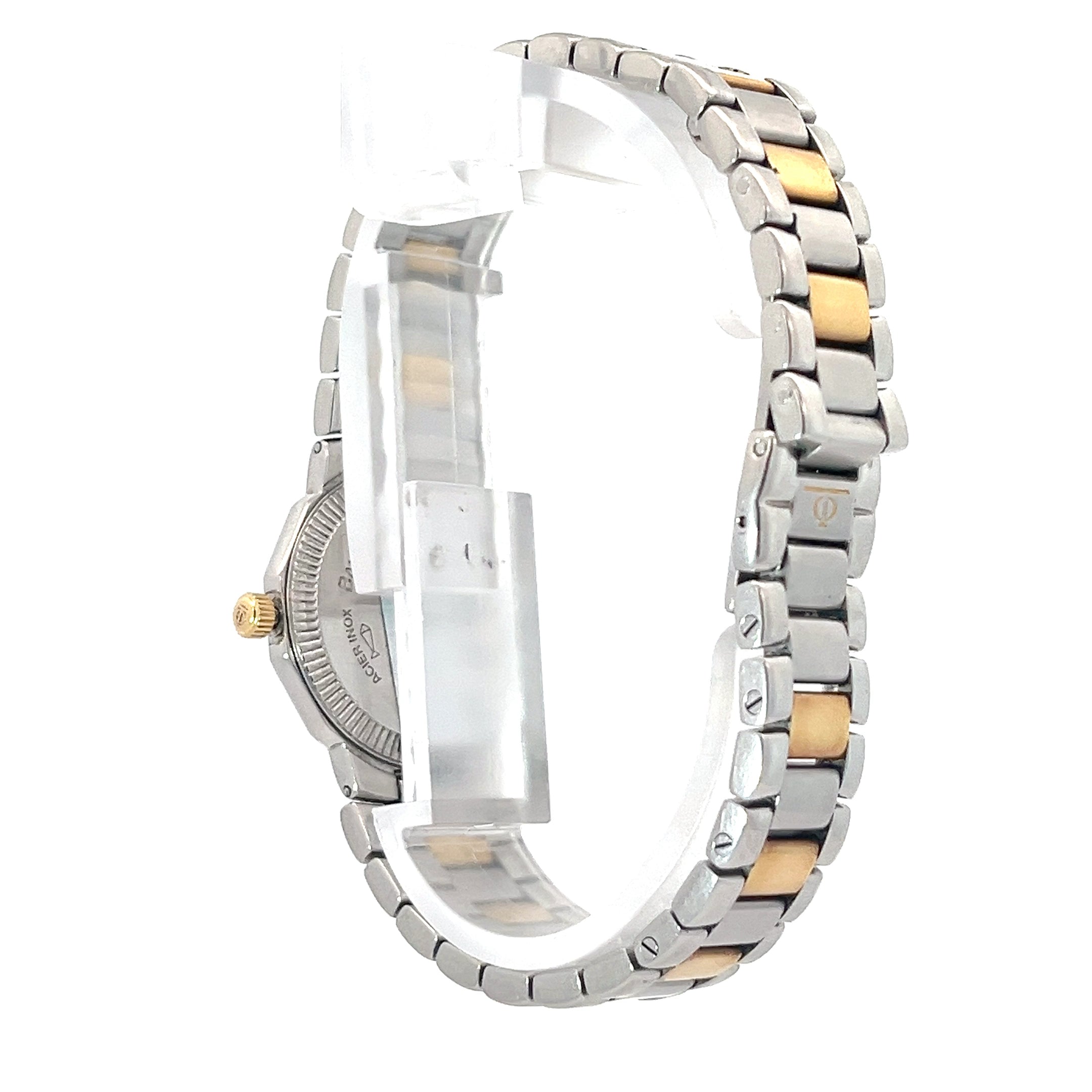 Baume & Marcier Riviera Two Tone Gold Plated/ Stainless Watch Mother of Pearl Dial Watch Preowned