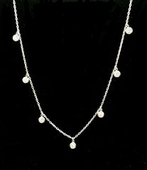 14KW .70CT GSI1 5 DIAMOND DANGLE NECKLACE