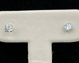 Ladies GIA certified 14k white gold Diamond stud earrings