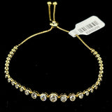 Ladies 14k white or yellow gold Diamond Bolo Bracelet