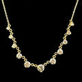 14k Yellow Gold 1.96CT GVS2 11 DIAMOND GRADUATED ADJUSTED NECKLACE