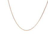 Mens 10k Rose Gold Diamond Bead Cut Necklace