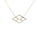 14k Yellow Gold Triangle Necklace 2.90 gram