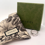 18k White Gold Gucci Icon Ring Size 10 9 mm 10 Gram Pre-owed