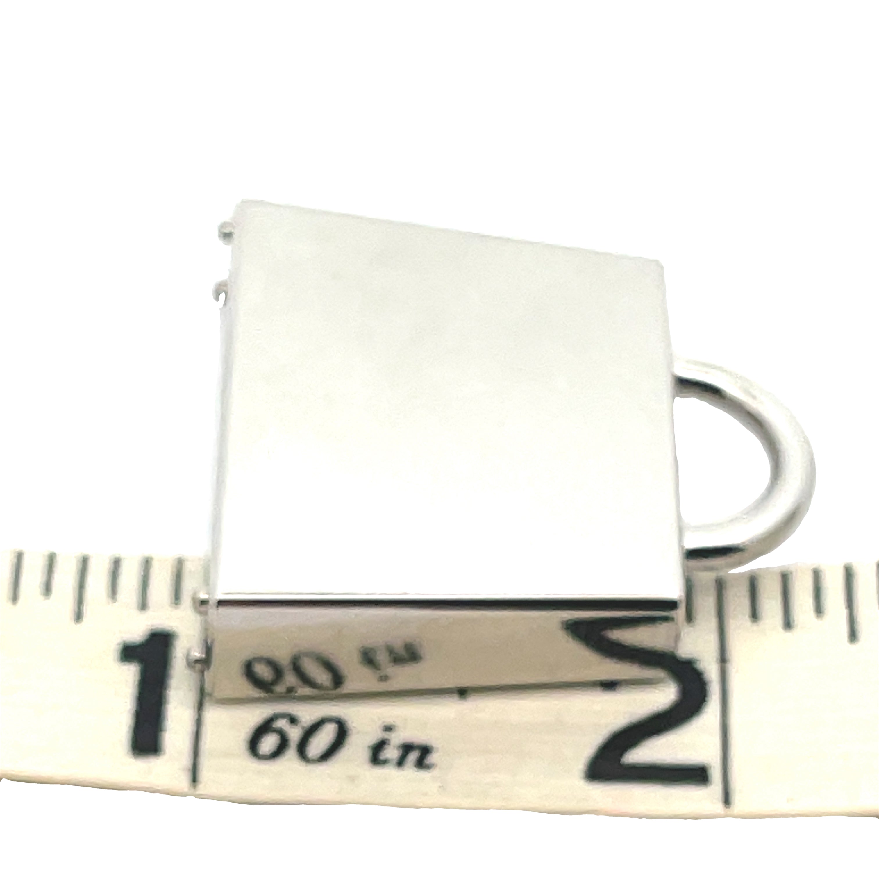 Pre-Owned Hermes Curiosite Kelly Bag Pendant/Charm Metal Silver and Black