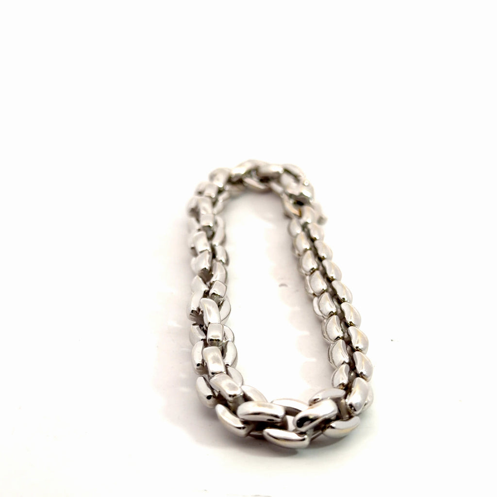 18k White Gold 21.0 gram Link Men Bracelet 8"inch