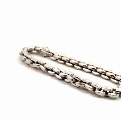 18k White Gold 21.0 gram Link Men Bracelet 8"inch