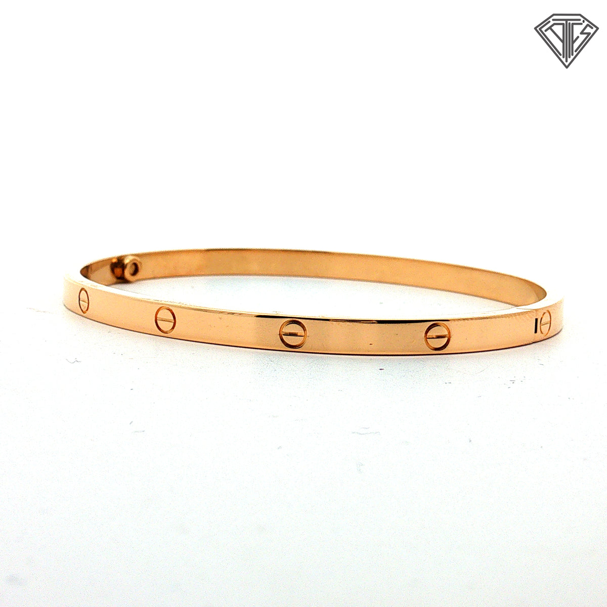 Pre-Loved Cartier 18k Yellow Gold Slim Love Bangle Bracelet with Cartier Certificate and Original Box Size 17 / Ref: XUK 354