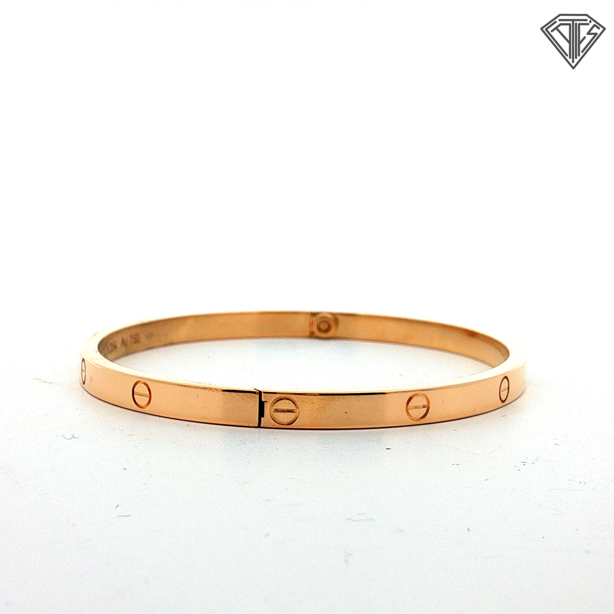 Pre-Loved Cartier 18k Yellow Gold Slim Love Bangle Bracelet with Cartier Certificate and Original Box Size 17 / Ref: XUK 354