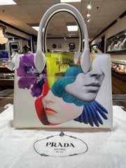 Rare Limited Edition PRADA Saffiano Graphic Print Faces Collage Purse