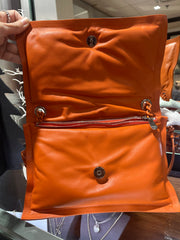 FERRAGAMO Viva Bow Purse in Orange Leather