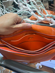 FERRAGAMO Viva Bow Purse in Orange Leather