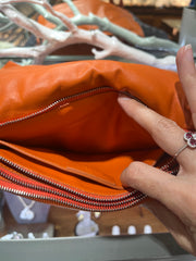 FERRAGAMO Viva Bow Purse in Orange Leather