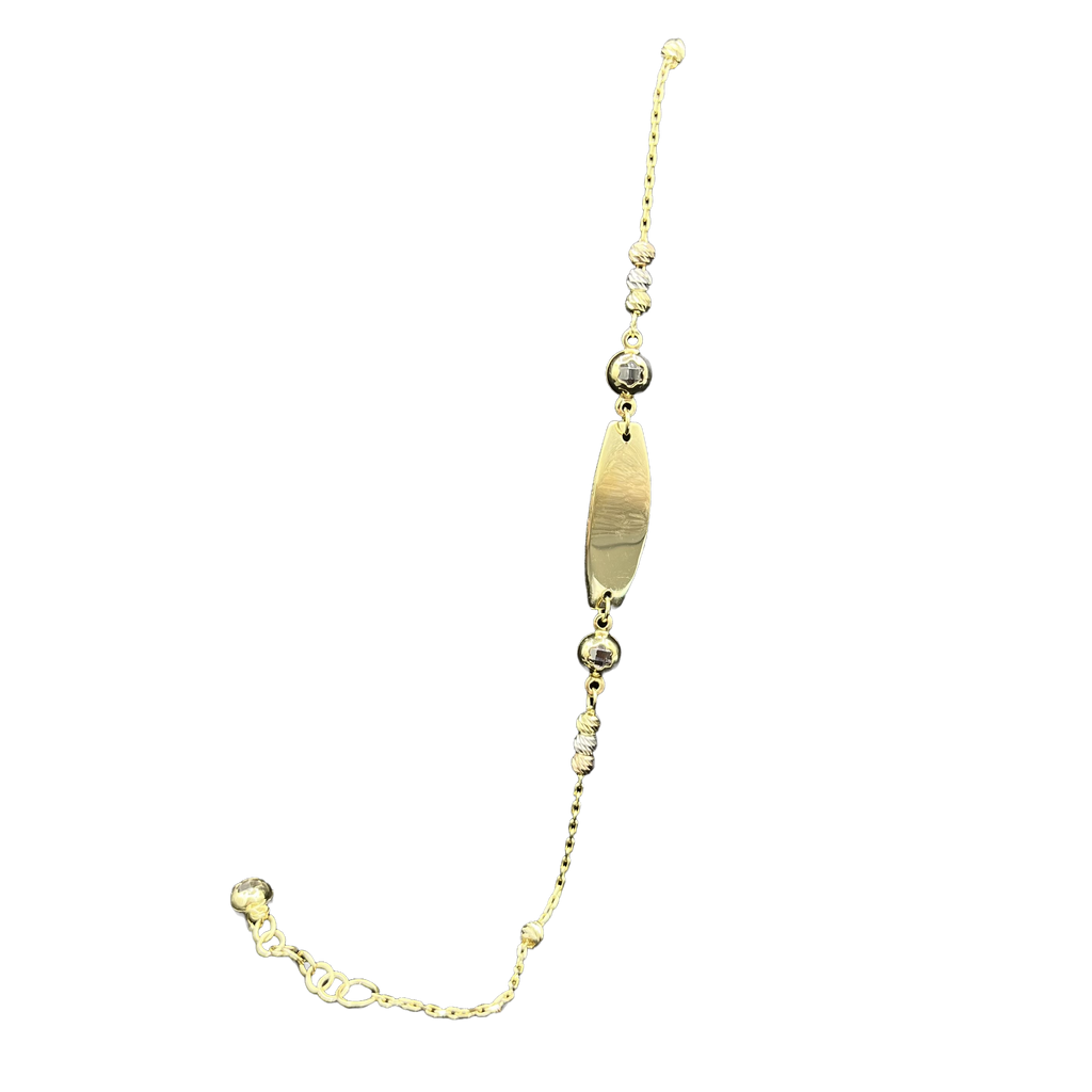 14K Yellow Gold 2.5 Gram  Baby Girl Bracelet