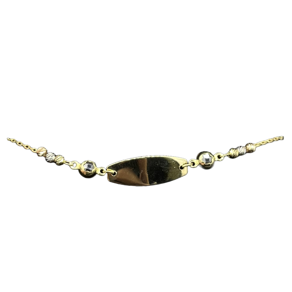14K Yellow Gold 2.5 Gram  Baby Girl Bracelet