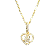 14KR .40CT FVS2 HEART PENDANT