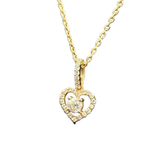 14KR .40CT FVS2 HEART PENDANT