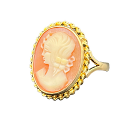 18KY CAMEO RING