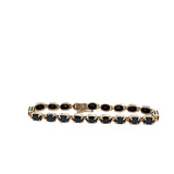 14K YELLOW GOLD ONYX BRACELET 7INCH