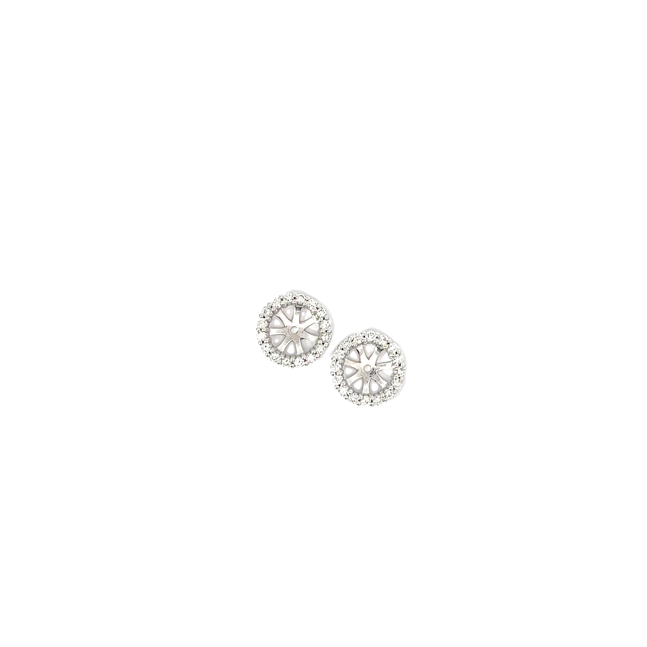 14k White Gold .75ct G VS2 Round Diamond Jacket and (it also fit for 1.00ct size)