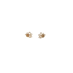 14k Yellow Gold Bee Stud Earrings