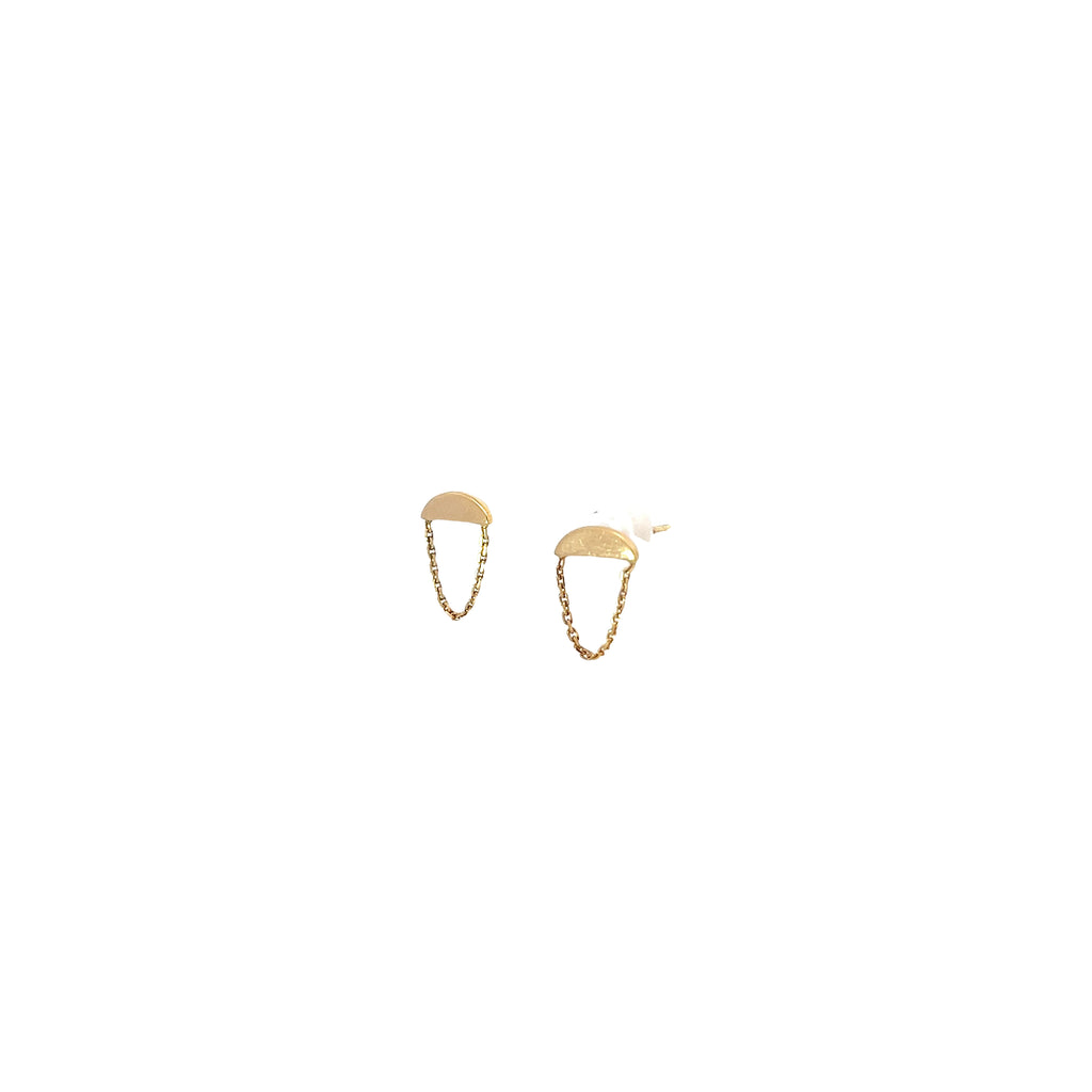 14k Yellow Gold Wedge Shape Earrings