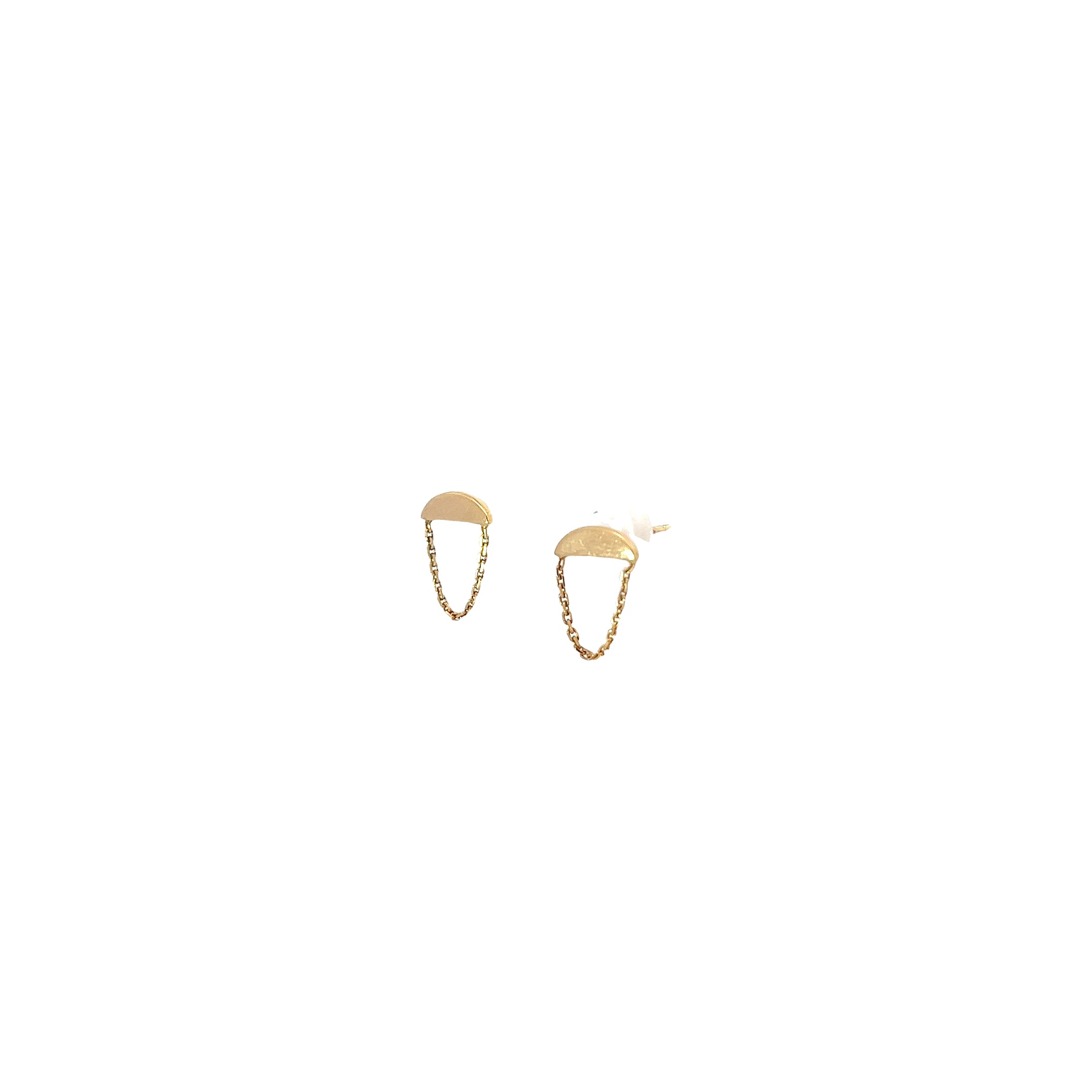 14k Yellow Gold Wedge Shape Earrings