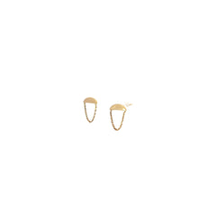 14k yellow gold Wedge shape earring