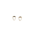 14k Yellow Gold Wedge Shape Earrings