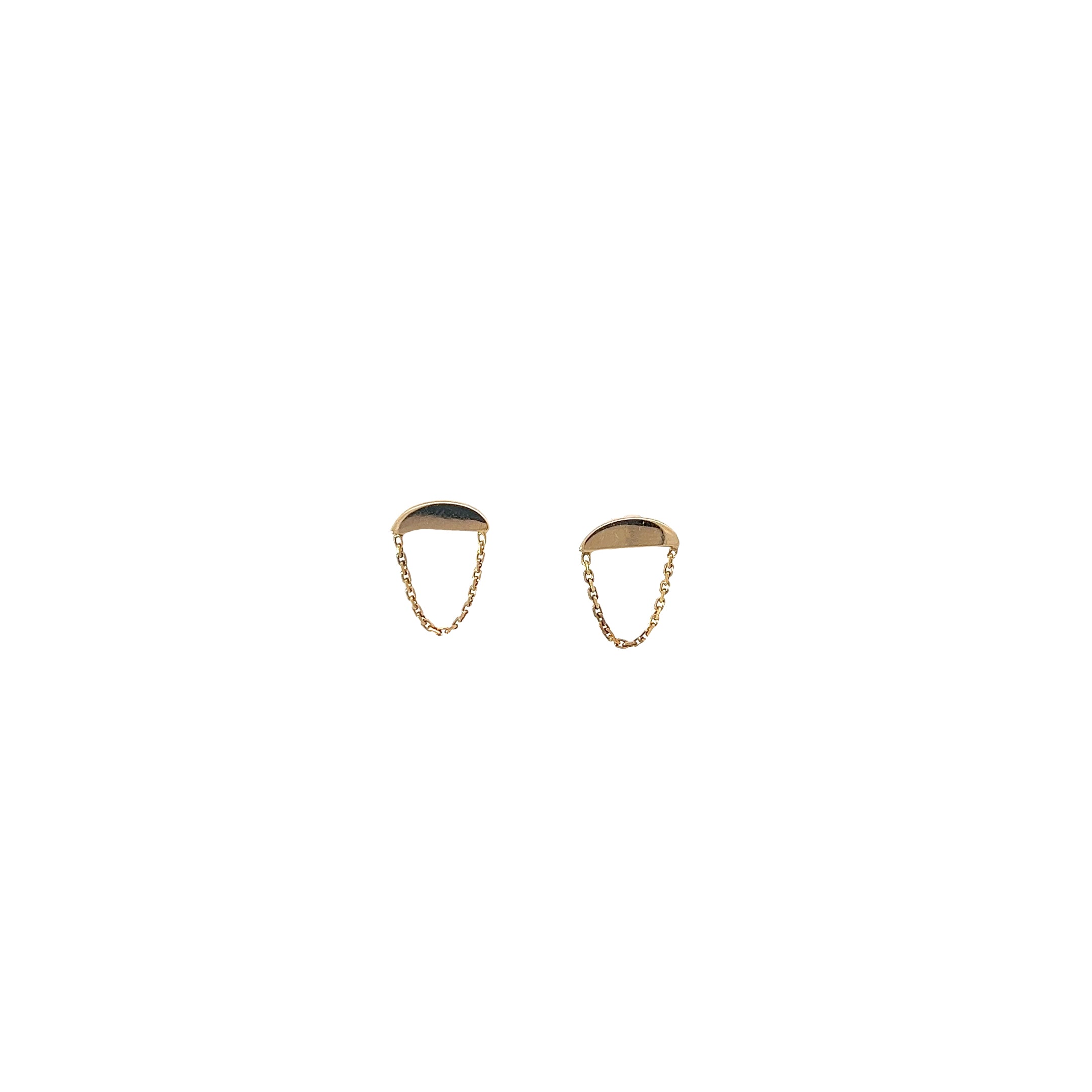 14k Yellow Gold Wedge Shape Earrings