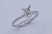 Load image into Gallery viewer, Ladies 18k White Gold Diamond Semi Mount Ring