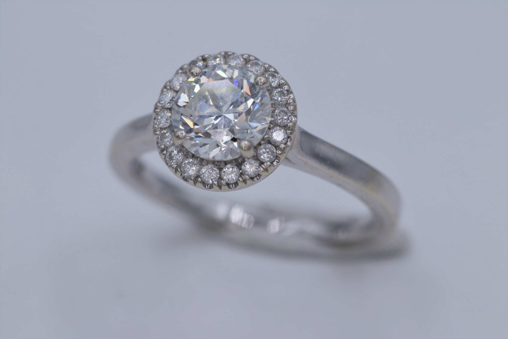 Ladies 14k white Gold Diamond Engagement Ring