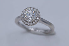 Load image into Gallery viewer, Ladies 14k white Gold Diamond Engagement Ring