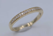 Load image into Gallery viewer, Ladies 14k yellow gold gold diamond band