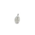 14k White Gold St. Miraculous Medal Necklace 2.4 gram