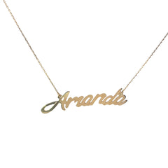 14k Yellow Gold Amanda Nameplate