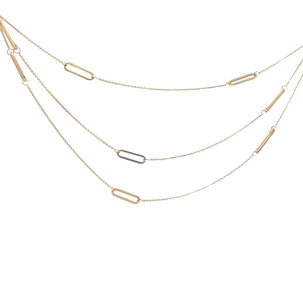 14k Yellow Gold Long Link Necklace 36 inch 3.8 gram