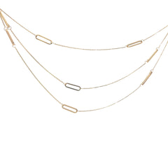 14k Yellow Gold Long Link Necklace