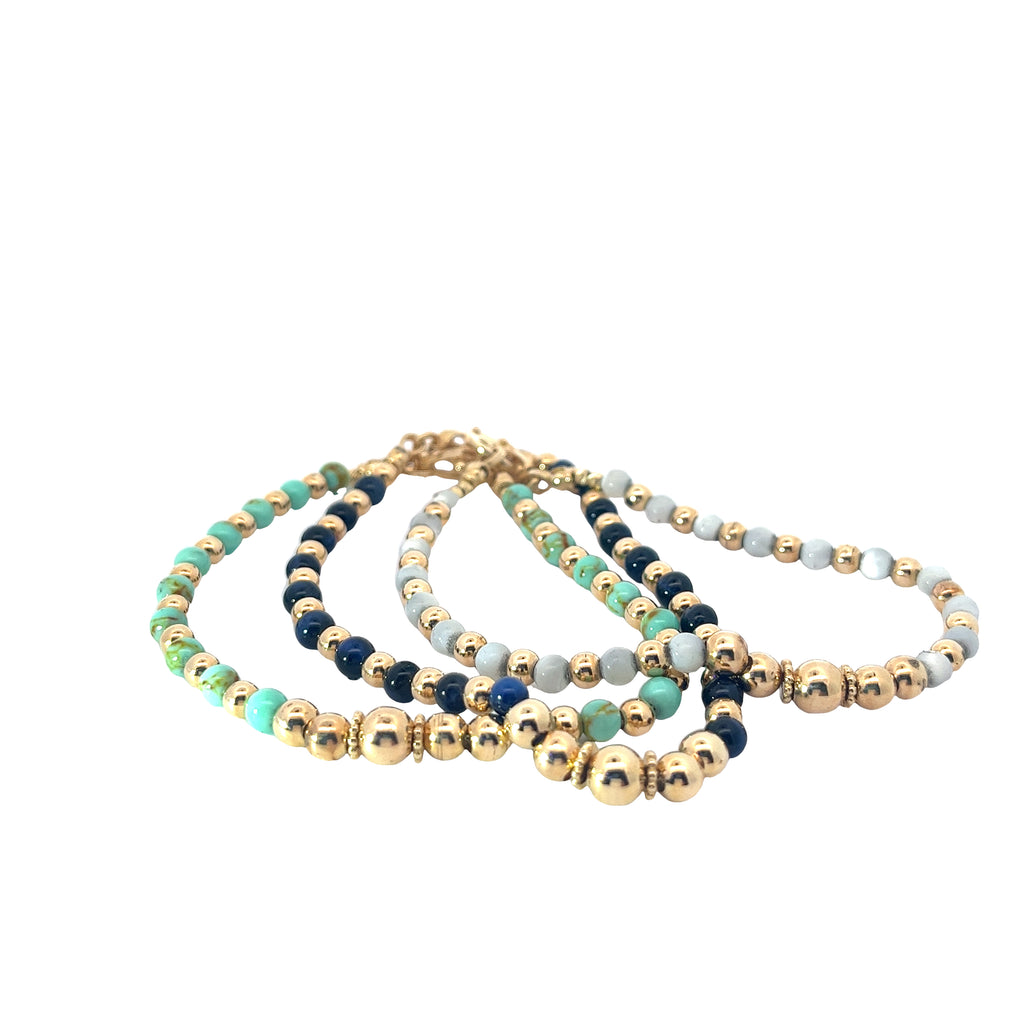 14k Yellow Gold Bold Bead Bracelet