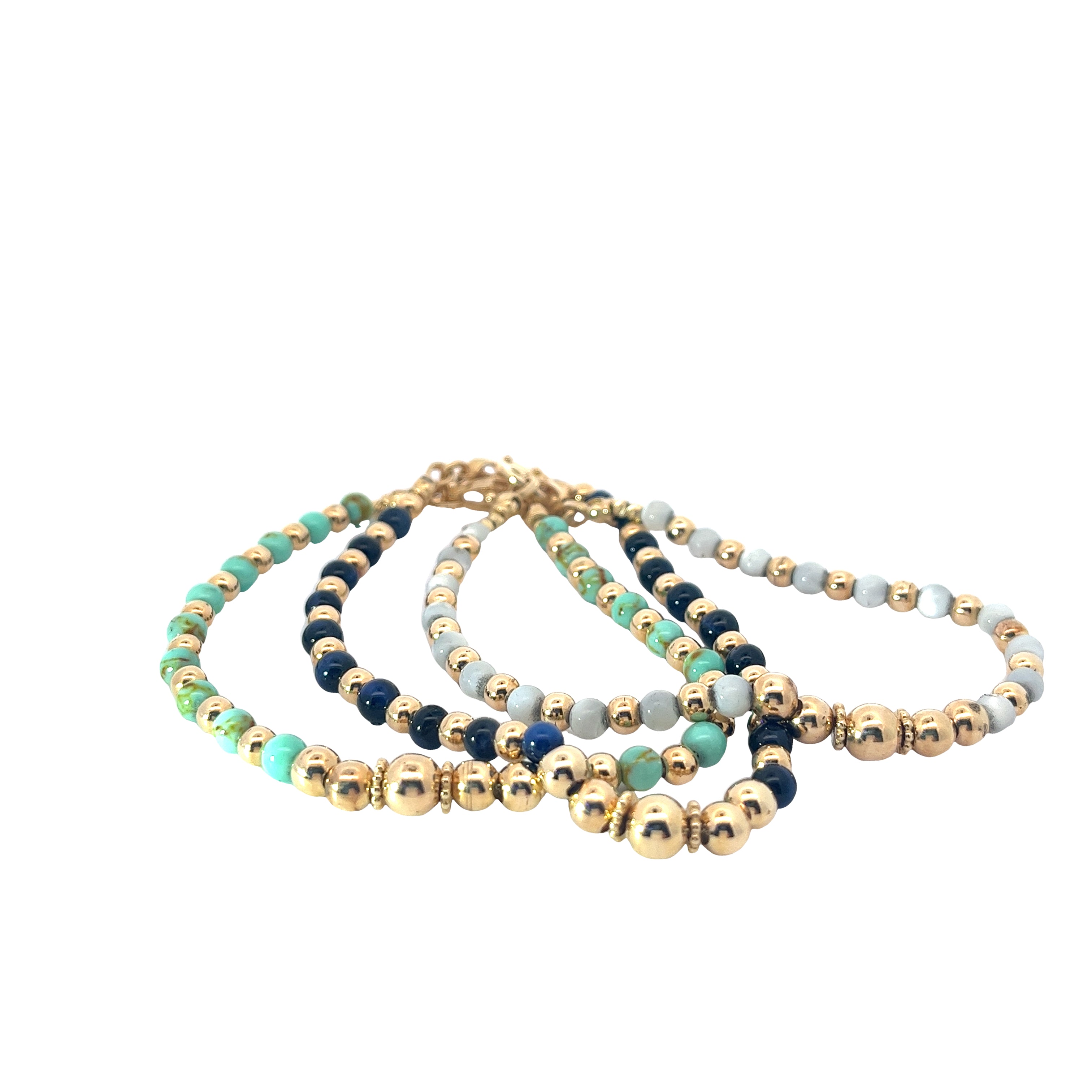 14k Yellow Gold Bold Bead Bracelet