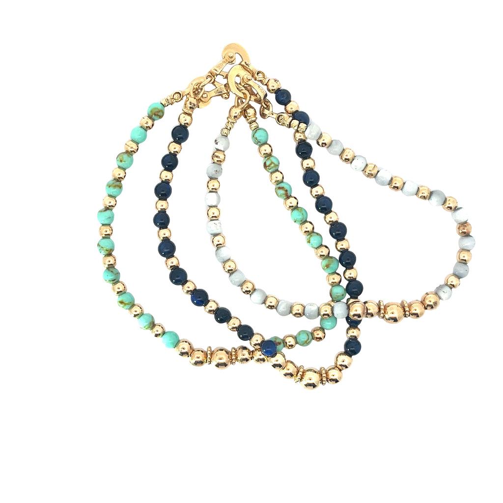 14k Yellow Gold Bold Bead Bracelet
