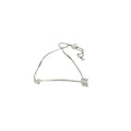 14k white gold .11ct G SI1 Round diamond bolo bracelet