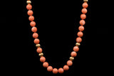 Ladies 14k yellow gold Vintage Coral Stran necklace