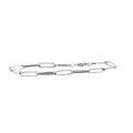 14k White and Yellow Gold Hollow Paperclip Bracelet 5.10mm