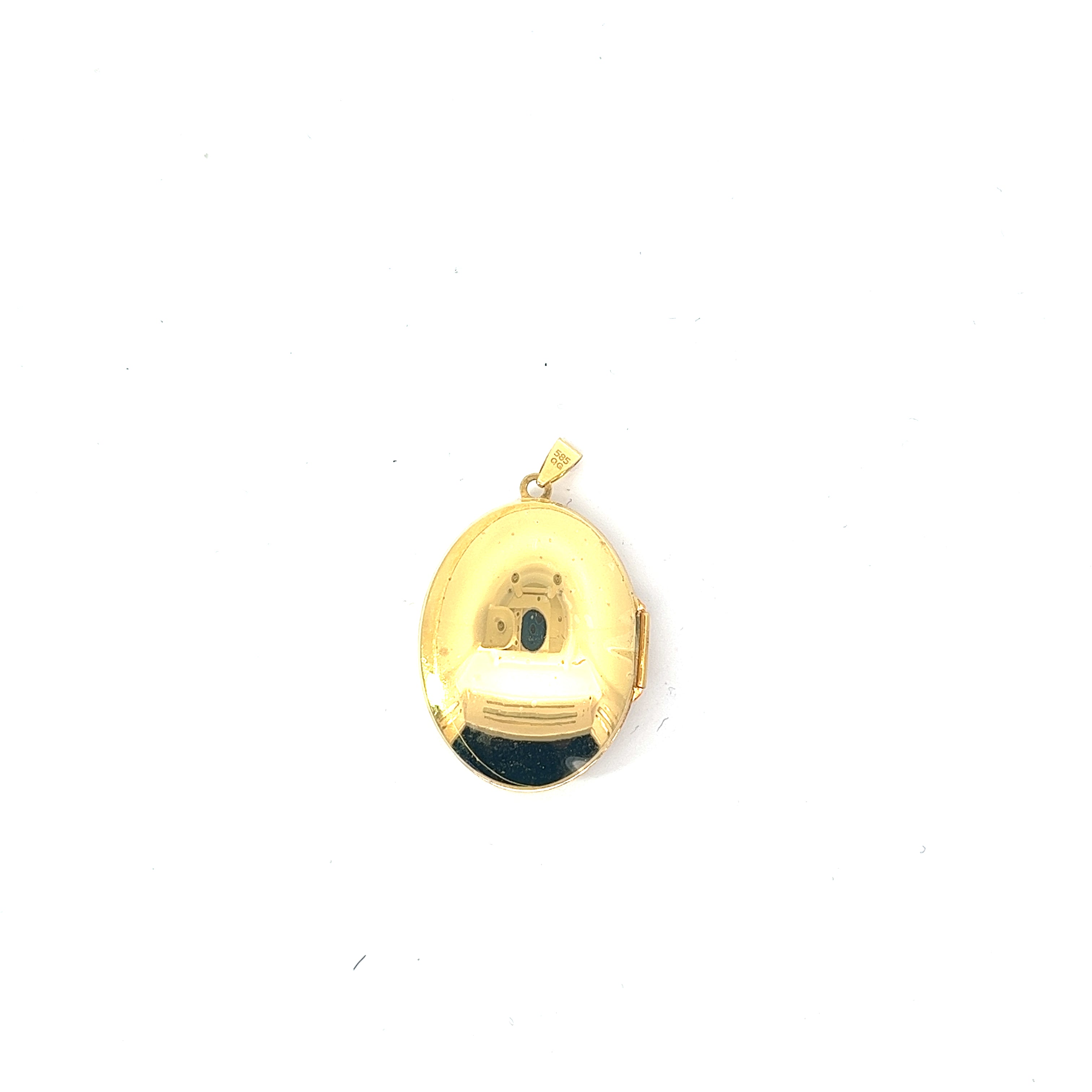 14k Yellow Gold Oval Locket Pendant 4.2 gram