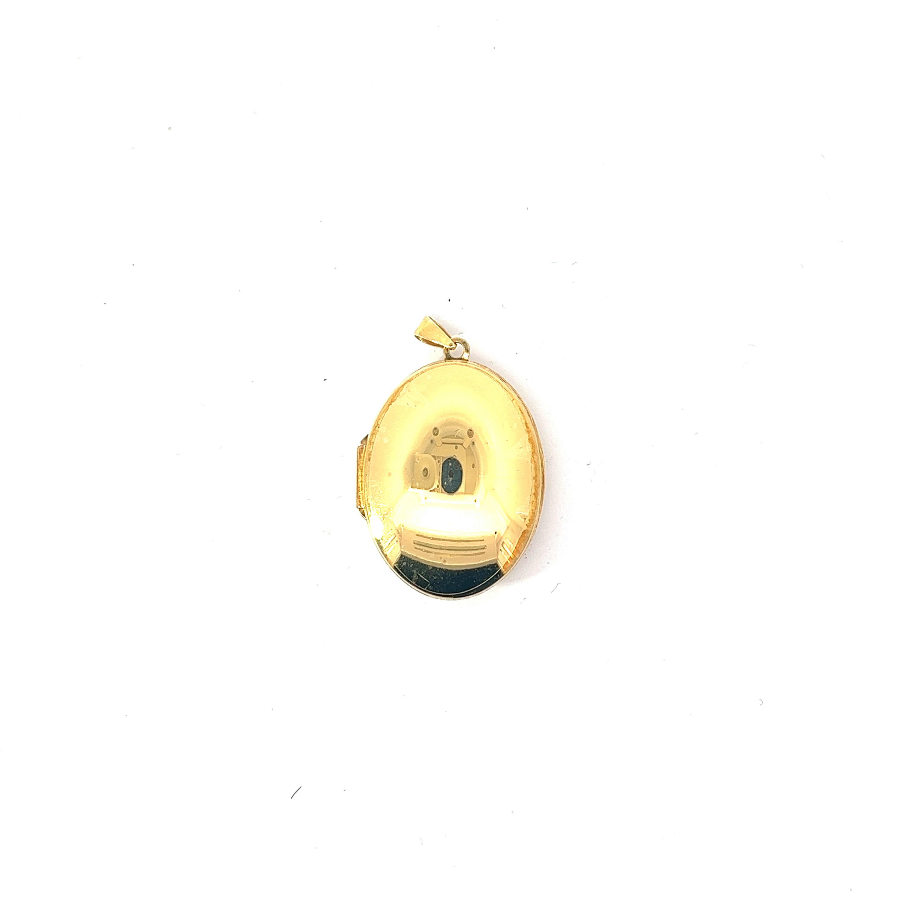 14k Yellow Gold Oval Locket Pendant 4.2 gram